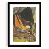 Modern Wall Art: Abstract Mountain Scene – Rustic Earthy Landscape Decor