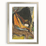 Modern Wall Art: Abstract Mountain Scene – Rustic Earthy Landscape Decor