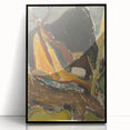 Modern Wall Art: Abstract Mountain Scene – Rustic Earthy Landscape Decor