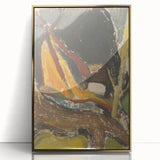 Modern Wall Art: Abstract Mountain Scene – Rustic Earthy Landscape Decor