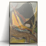 Modern Wall Art: Abstract Mountain Scene – Rustic Earthy Landscape Decor
