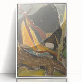 Modern Wall Art: Abstract Mountain Scene – Rustic Earthy Landscape Decor