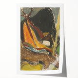 Modern Wall Art: Abstract Mountain Scene – Rustic Earthy Landscape Decor