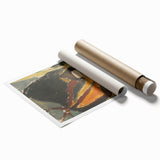 Modern Wall Art: Abstract Mountain Scene – Rustic Earthy Landscape Decor