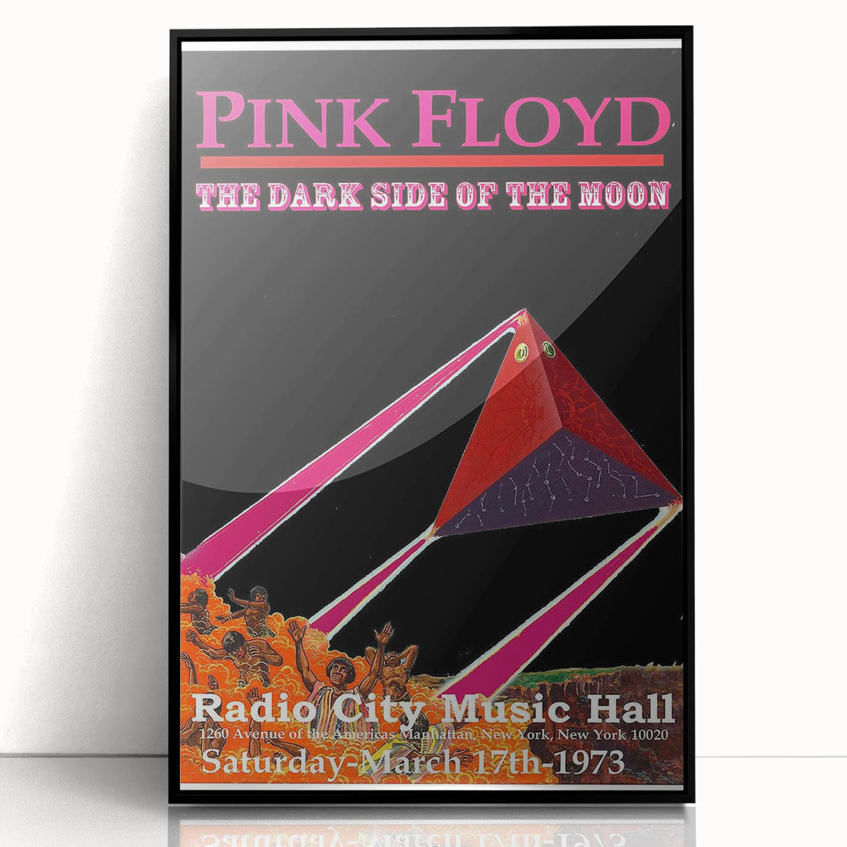 Pink Floyd Dark Side of the Moon 1973 Retro Poster - Radio City Music Hall