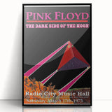 Pink Floyd Dark Side of the Moon 1973 Retro Poster - Radio City Music Hall