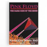 Pink Floyd Dark Side of the Moon 1973 Retro Poster - Radio City Music Hall