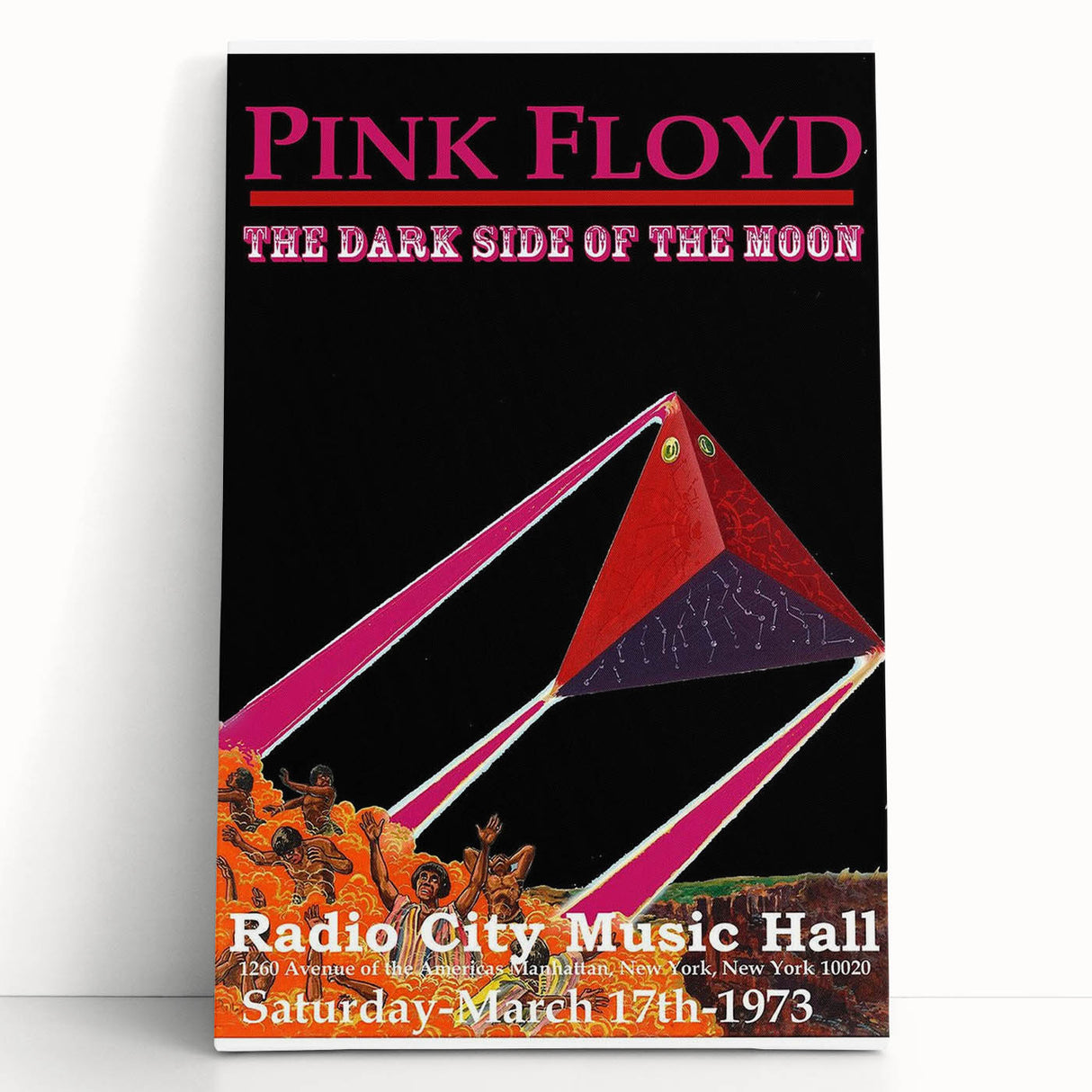 Pink Floyd Dark Side of the Moon 1973 Retro Poster - Radio City Music Hall