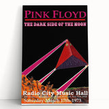 Pink Floyd Dark Side of the Moon 1973 Retro Poster - Radio City Music Hall