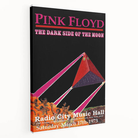 Pink Floyd Dark Side of the Moon 1973 Retro Poster - Radio City Music Hall