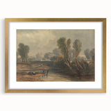 Romanticism Art: On the Thames - Emotional Landscape Canvas Print