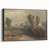 Romanticism Art: On the Thames - Emotional Landscape Canvas Print