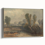 Romanticism Art: On the Thames - Emotional Landscape Canvas Print