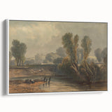 Romanticism Art: On the Thames - Emotional Landscape Canvas Print