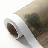 Romanticism Art: On the Thames - Emotional Landscape Canvas Print