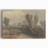 Romanticism Art: On the Thames - Emotional Landscape Canvas Print