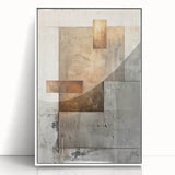 Framed Dining Room Prints – Geometric Neutral Abstract Wall Art