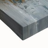 White Floral Living Room Wall Art - Modern Textured Canvas Print