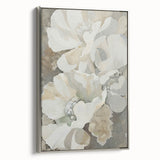 Framed abstract minimalist wall art in silver, showcasing a sleek design with soft curves and a modern aesthetic. Perfect for contemporary decor.