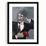 Modern Wall Art: Textured Self-Portrait – Contemporary Bold Decor Piece