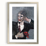 Modern Wall Art: Textured Self-Portrait – Contemporary Bold Decor Piece