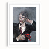 Modern Wall Art: Textured Self-Portrait – Contemporary Bold Decor Piece