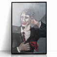 Modern Wall Art: Textured Self-Portrait – Contemporary Bold Decor Piece