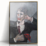 Modern Wall Art: Textured Self-Portrait – Contemporary Bold Decor Piece