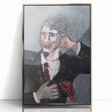 Modern Wall Art: Textured Self-Portrait – Contemporary Bold Decor Piece