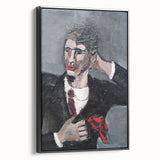 Modern Wall Art: Textured Self-Portrait – Contemporary Bold Decor Piece