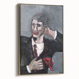 Modern Wall Art: Textured Self-Portrait – Contemporary Bold Decor Piece