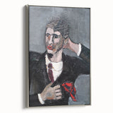 Modern Wall Art: Textured Self-Portrait – Contemporary Bold Decor Piece