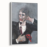 Modern Wall Art: Textured Self-Portrait – Contemporary Bold Decor Piece