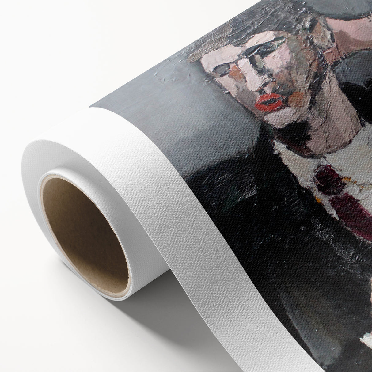 Modern Wall Art: Textured Self-Portrait – Contemporary Bold Decor Piece