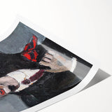 Modern Wall Art: Textured Self-Portrait – Contemporary Bold Decor Piece