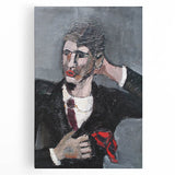 Modern Wall Art: Textured Self-Portrait – Contemporary Bold Decor Piece