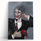 Modern Wall Art: Textured Self-Portrait – Contemporary Bold Decor Piece