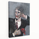 Modern Wall Art: Textured Self-Portrait – Contemporary Bold Decor Piece
