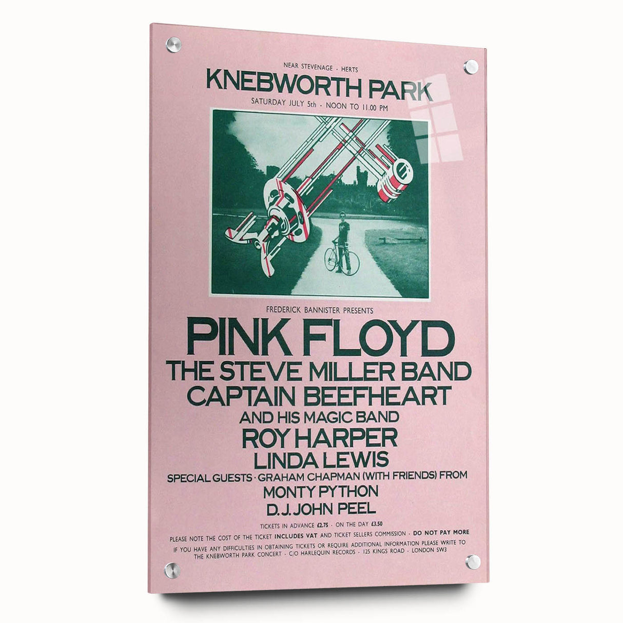 Pink Floyd 1975 Knebworth Park Retro Concert Poster