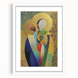 Golden Abstract Living Room Wall Art - Modern Canvas Print