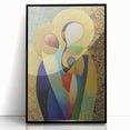 Golden Abstract Living Room Wall Art - Modern Canvas Print