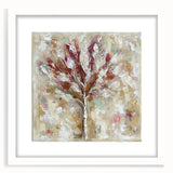 Abstract floral frame with a white mat, showcasing vibrant colors and intricate designs, perfect for home decor or as a unique gift.