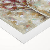 Abstract floral design on a rolled canvas, showcasing vibrant colors and intricate patterns. Ideal for modern home decor, delivered in a protective cardboard tube.