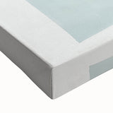 Minimalist Abstract Wall Art – Soft Blue & Gold Geometric Canvas