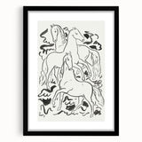 Expressionist Drawing - Three Horses | Contemporary Wall Art Print