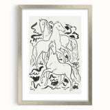 Expressionist Drawing - Three Horses | Contemporary Wall Art Print
