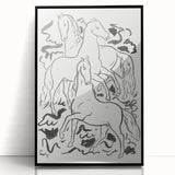 Expressionist Drawing - Three Horses | Contemporary Wall Art Print