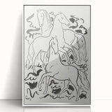 Expressionist Drawing - Three Horses | Contemporary Wall Art Print