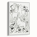 Expressionist Drawing - Three Horses | Contemporary Wall Art Print