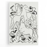Expressionist Drawing - Three Horses | Contemporary Wall Art Print